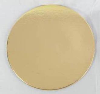 50mm or 2" Round 2mm Cake Card Gold